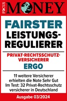 Siegel_Fairster Leistungsregulierer_2024_Privat-Rechtsschutzversicherer_ERGO